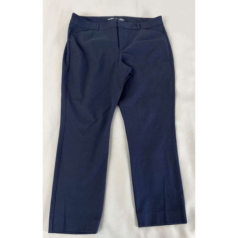 Old Navy Pixie‎ High Rise Pants Size 16 Stretch Navy Blue Secret Slim Pockets